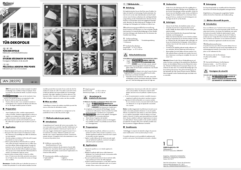 Page 1 de la notice Manuel utilisateur Melinera HG02227A