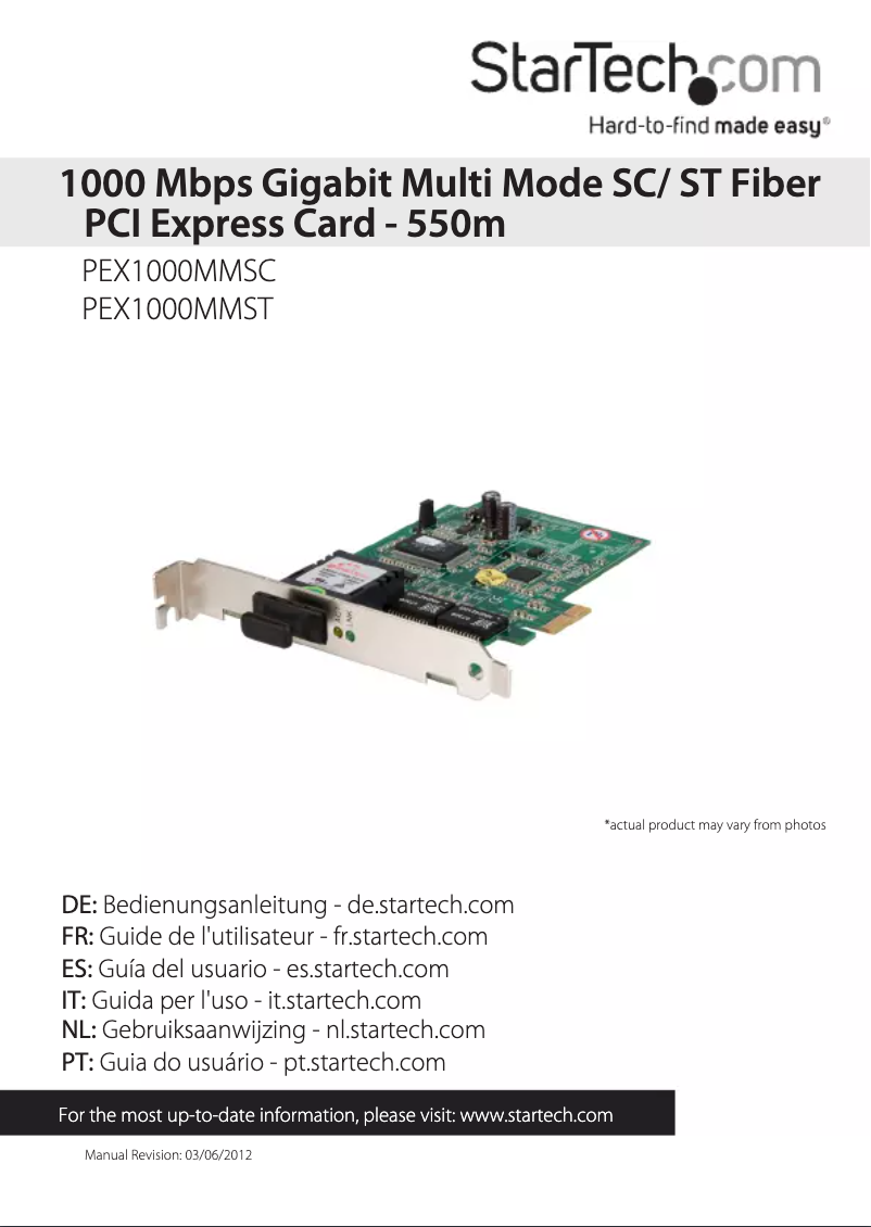 Image de la première page du manuel de l'appareil PEX1000MMSC