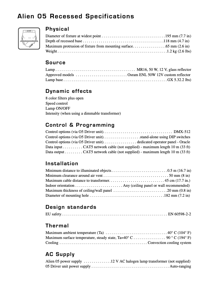 Page n°1 - Fiche technique Martin Alien 05