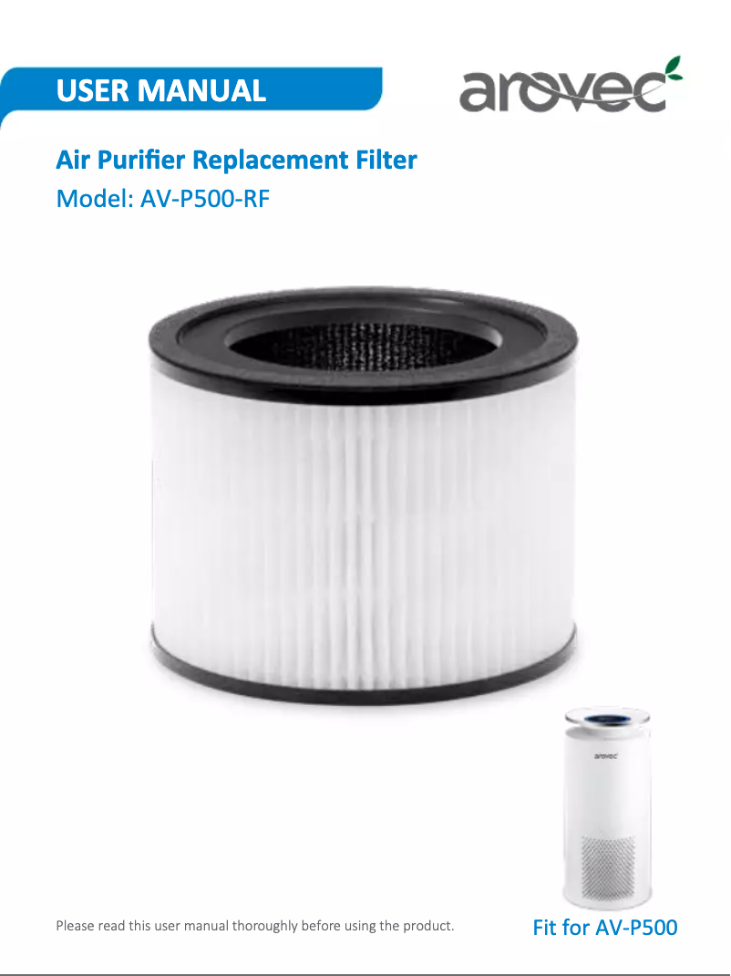 Image de la première page du manuel de l'appareil AV-P500-RF