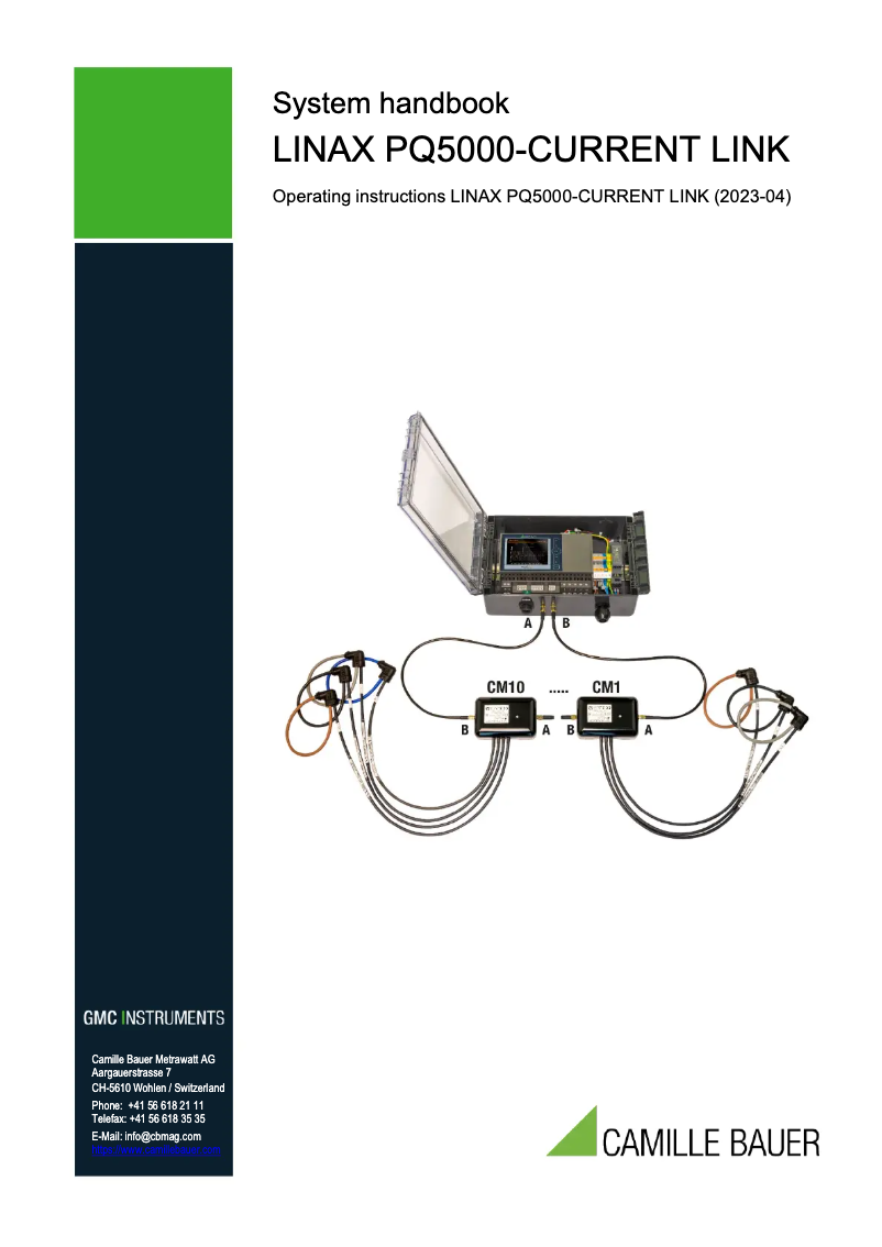 Image de la première page du manuel de l'appareil LINAX PQ5000-CURRENT LINK