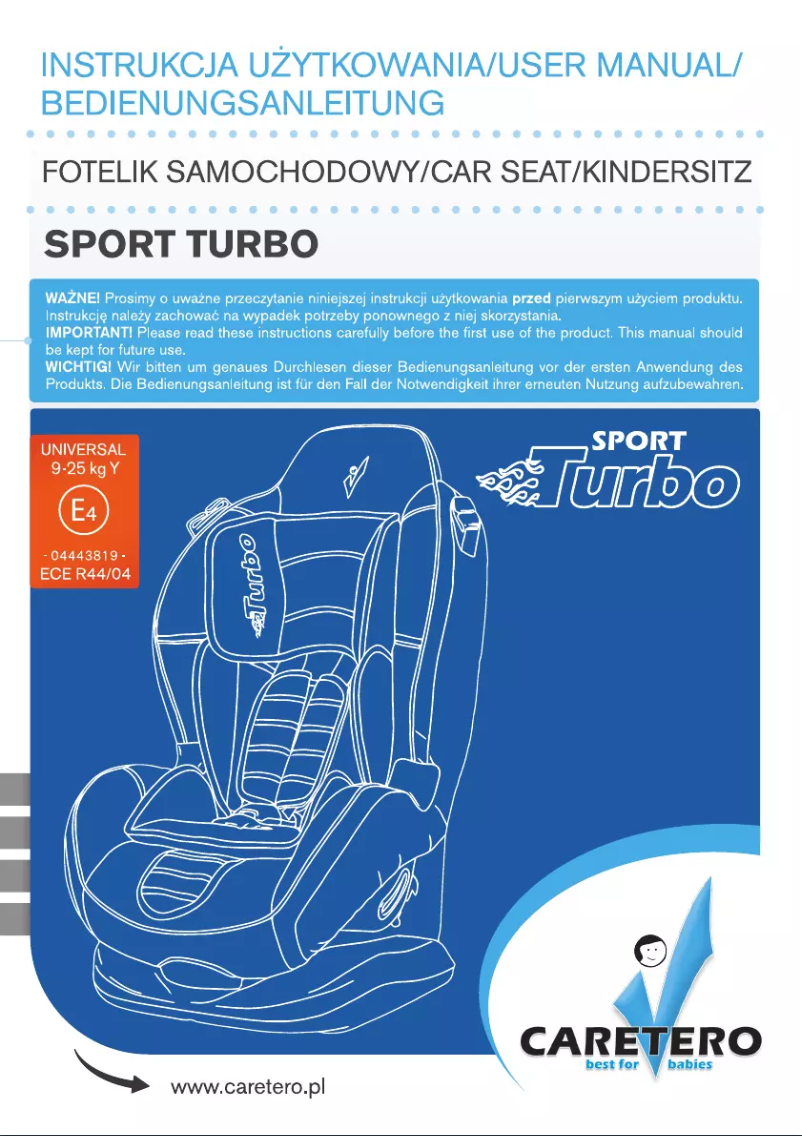 Page n°1 - Manuel utilisateur Caretero Sport Turbo