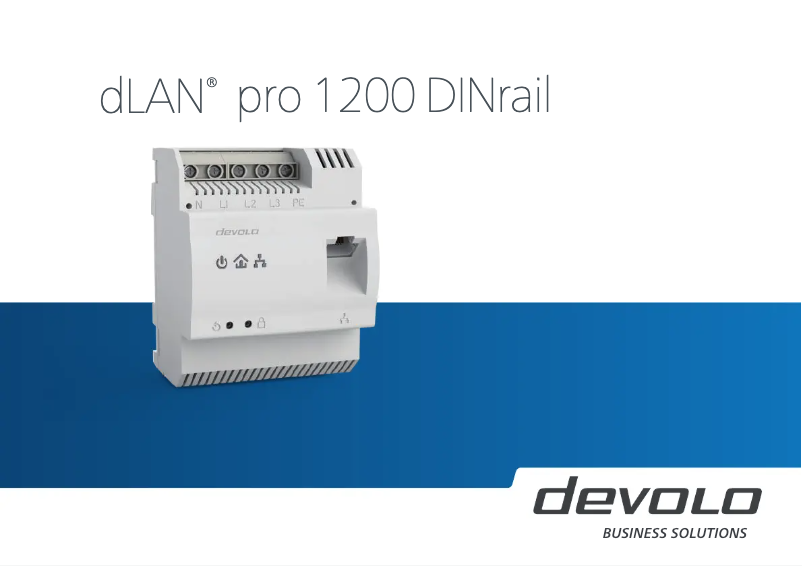 Image de la première page du manuel de l'appareil dLAN pro 1200 DINrail