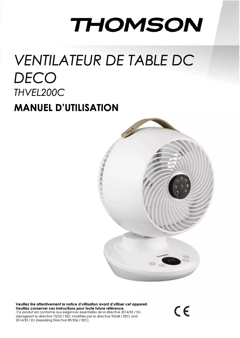 Page n°1 - Manuel utilisateur Thomson THVEL200C