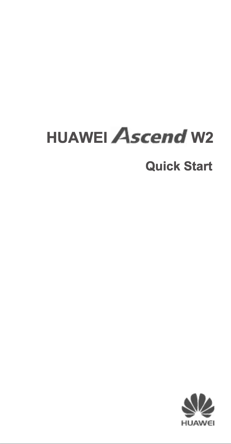 Page n°1 - Manuel utilisateur Huawei Ascend W2