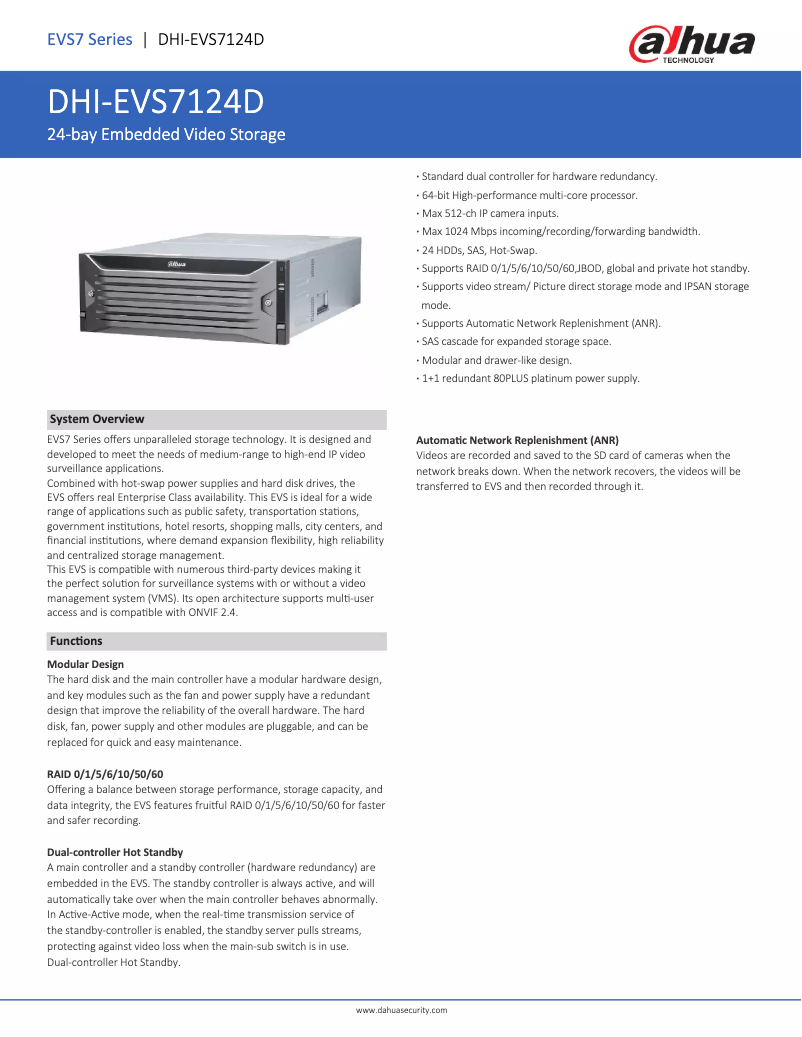 Image de la première page du manuel de l'appareil EVS7124D