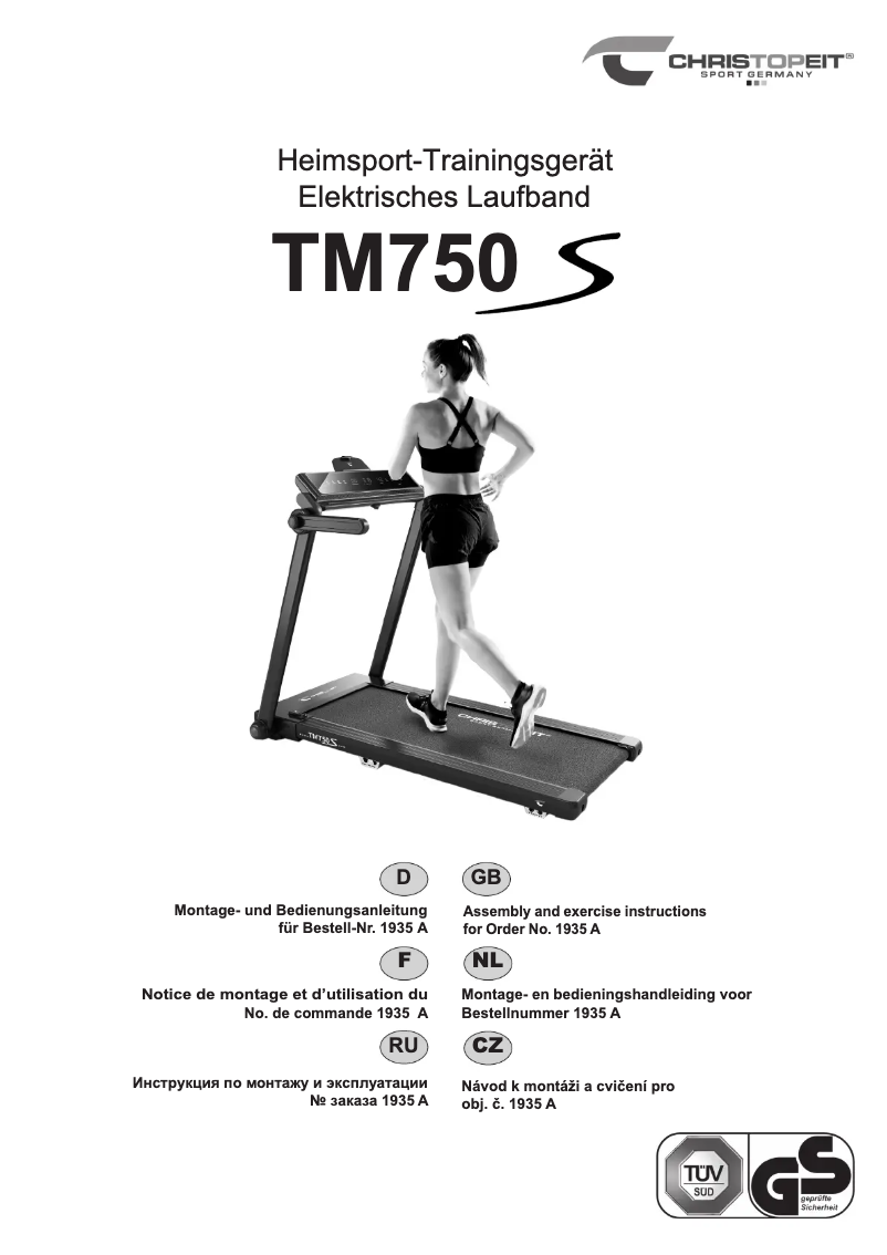 Image de la première page du manuel de l'appareil TM 750S