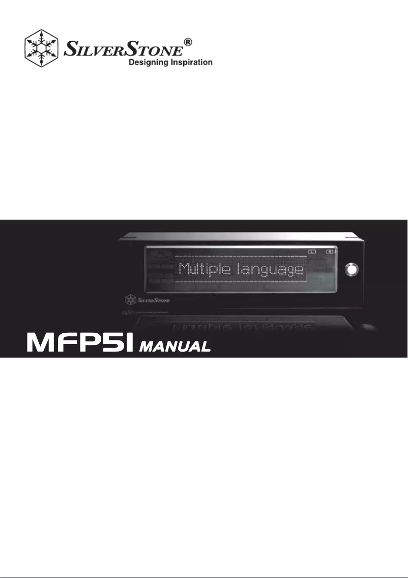 Page 1 de la notice Manuel utilisateur Silverstone SST-MFP51B