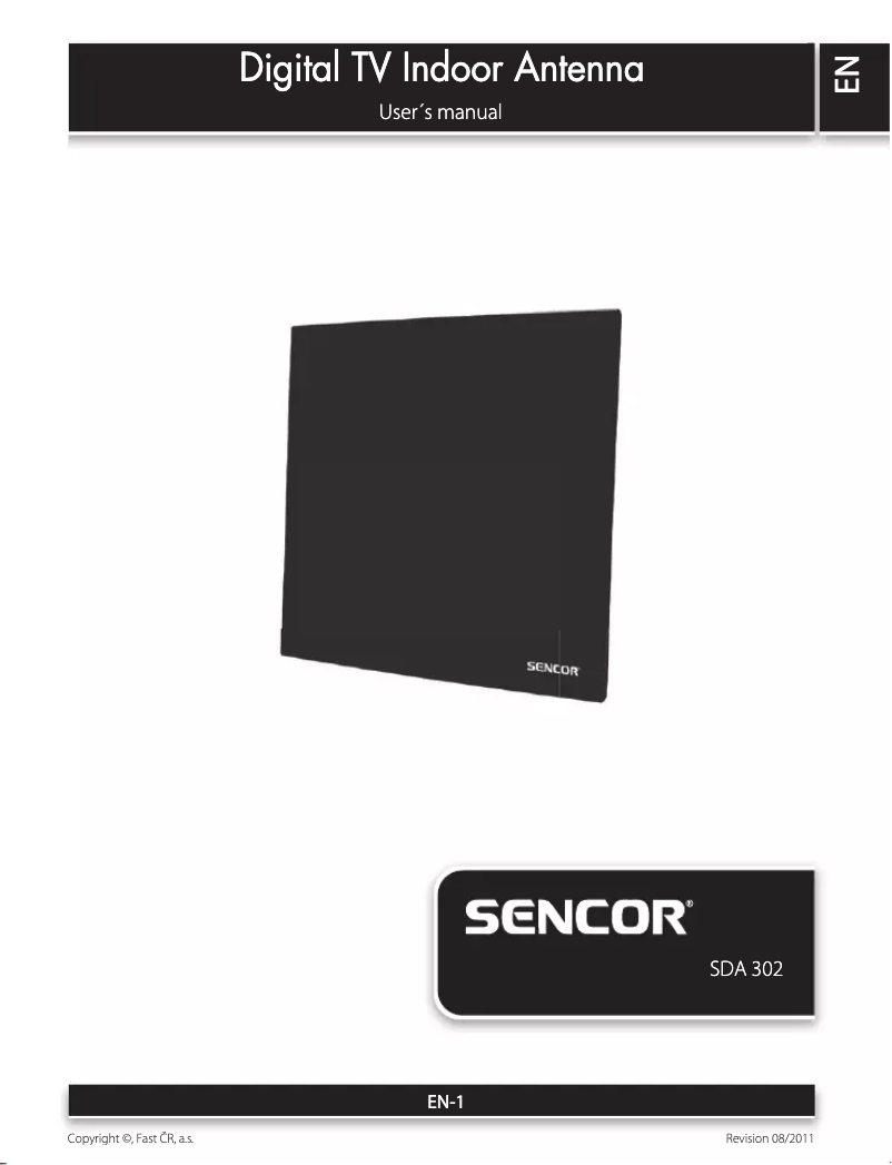 Page 1 de la notice Manuel utilisateur Sencor SDA 302