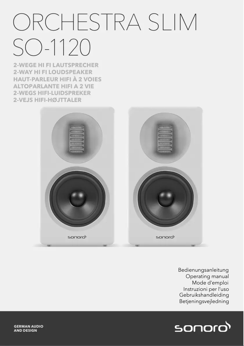 Página 1 del manual Manual de usuario Sonoro Orchestra Slim SO-1120