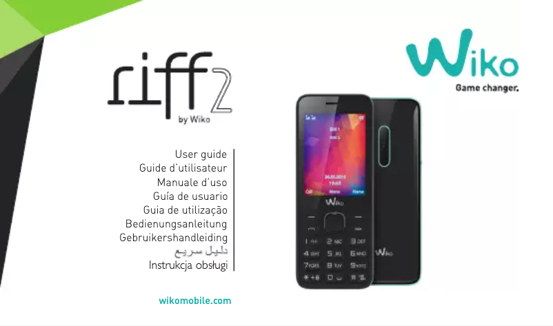 Page 1 de la notice Manuel utilisateur Wiko RIFF 2