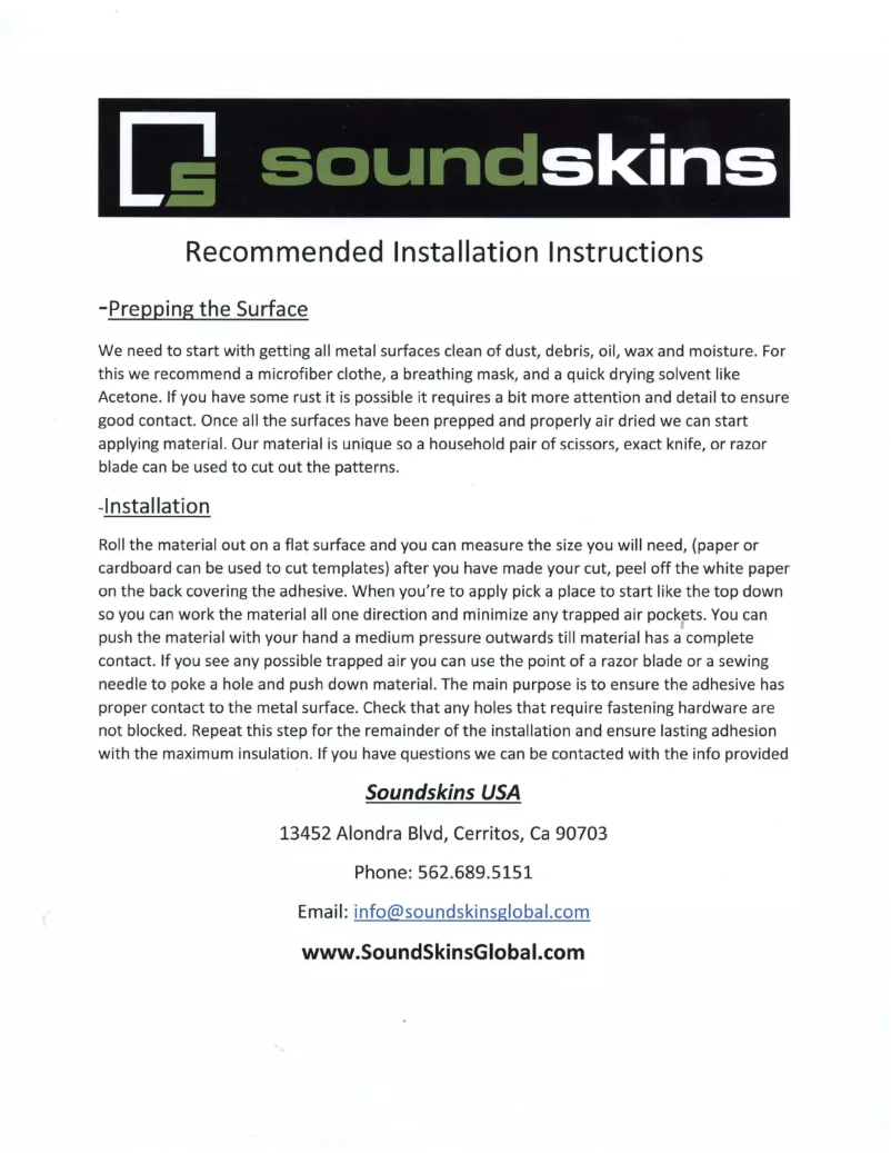 Page 1 de la notice Manuel utilisateur Soundskins Pro Plus SSPROPLUS-1