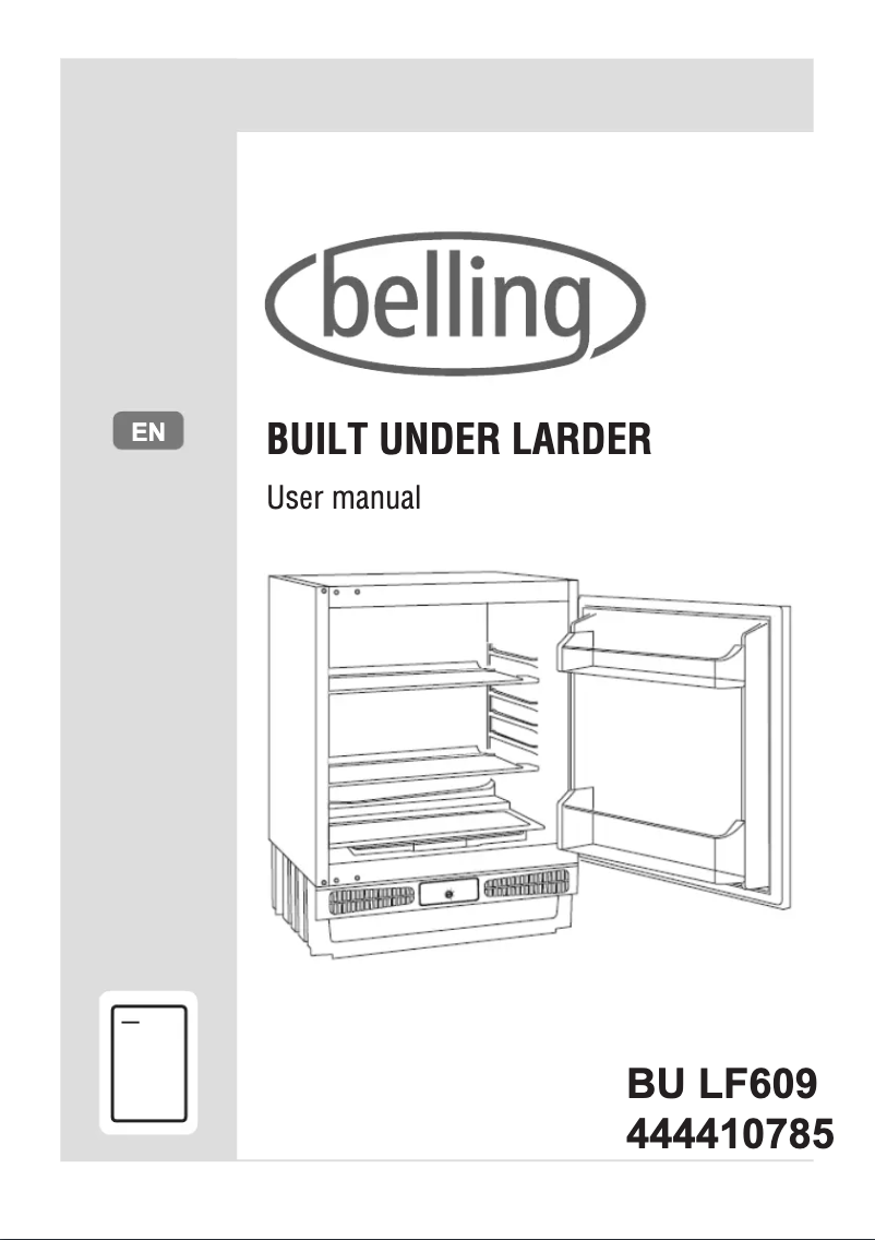 Page 1 de la notice Manuel utilisateur Belling BU LF609
