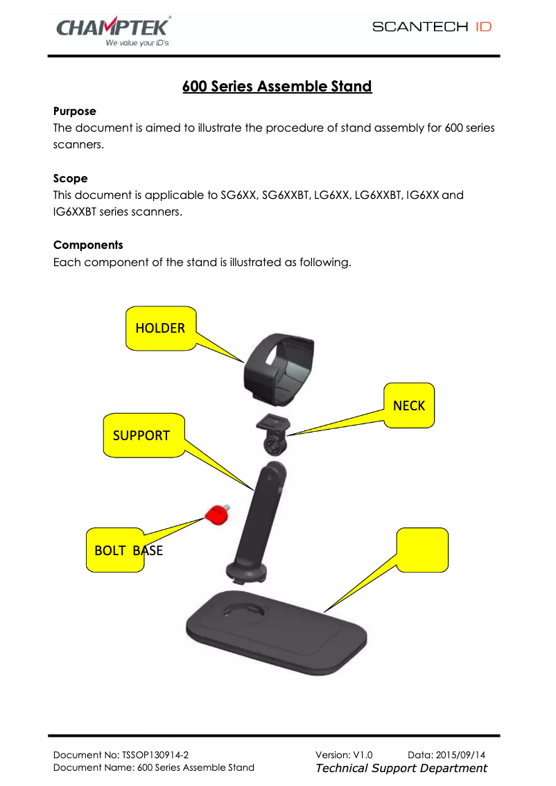 Image de la première page du manuel de l'appareil SG600BT
