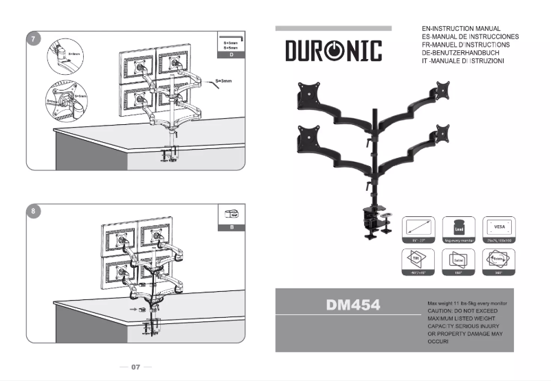 Page 1 of the manual User Manual Duronic DM454