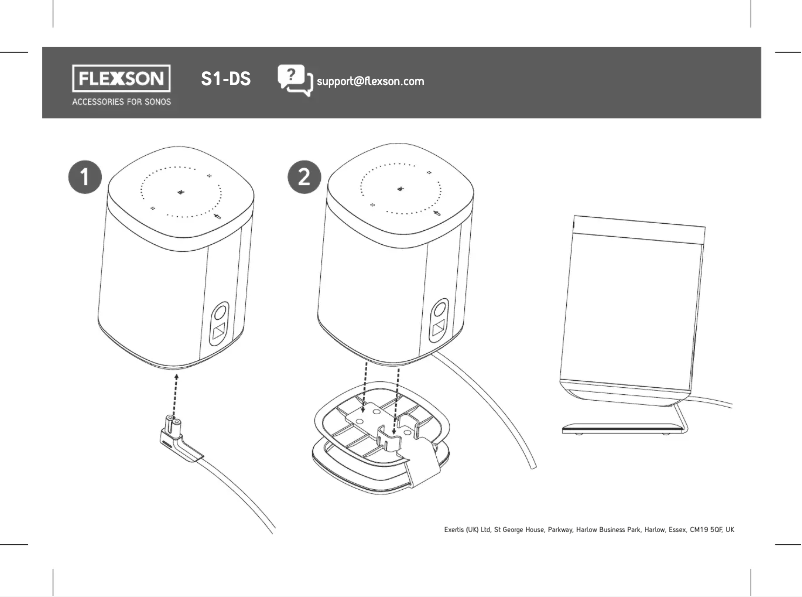 Page 1 de la notice Manuel utilisateur Flexson Sonos One/Play:1 S1-DS