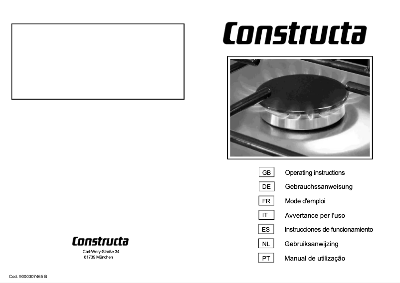 Page 1 de la notice Manuel utilisateur Constructa CM17451