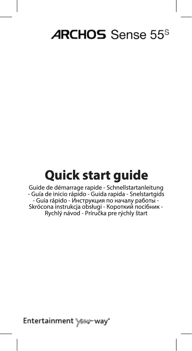 Image de la première page du manuel de l'appareil Sense 55S