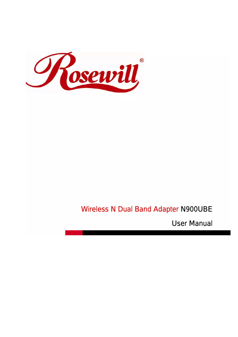 Page n°1 - Manuel utilisateur Rosewill N900UBE