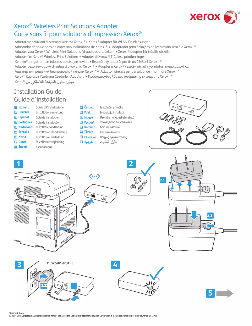 Page n°1 - Manuel utilisateur Xerox Wireless Print Solutions Adapter
