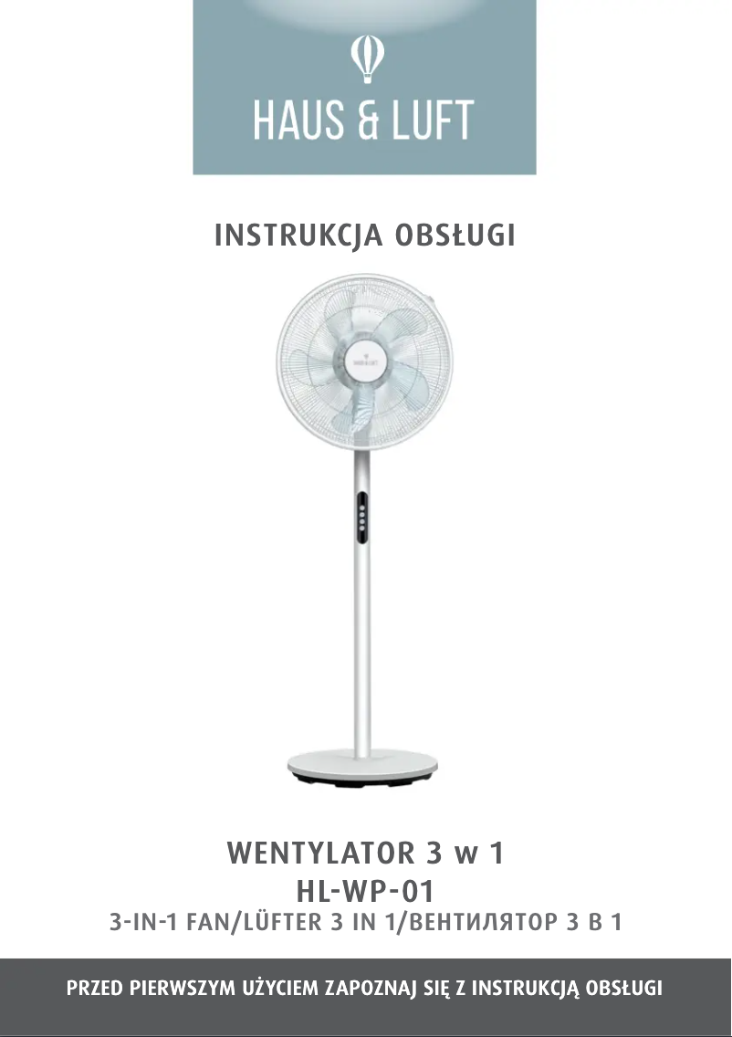 Page n°1 - Manuel utilisateur Haus & Luft HL-WP-01