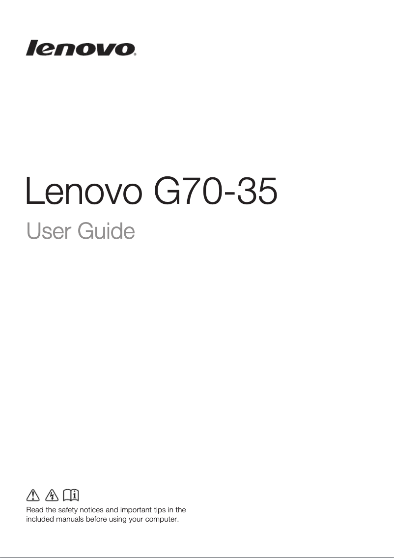 Page n°1 - Manuel utilisateur Lenovo G70-35