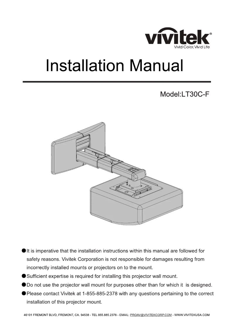 Page n°1 - Manuel utilisateur Vivitek DH768Z-UST