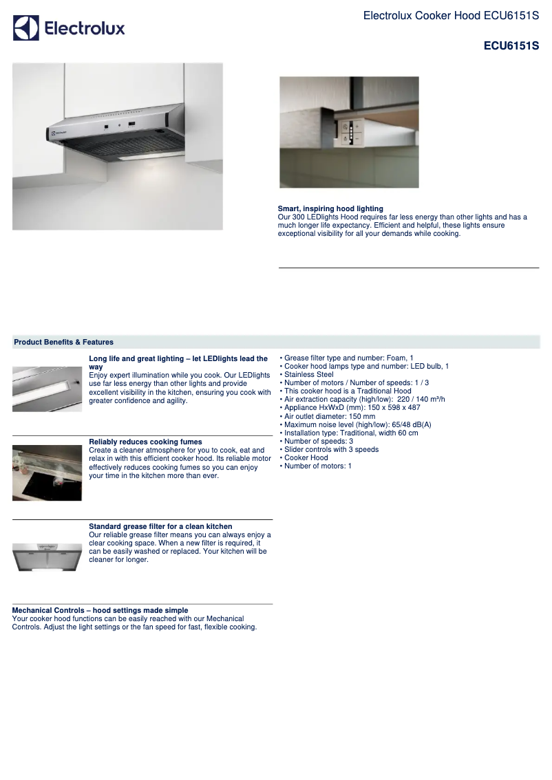Image de la première page du manuel de l'appareil ECU6151S