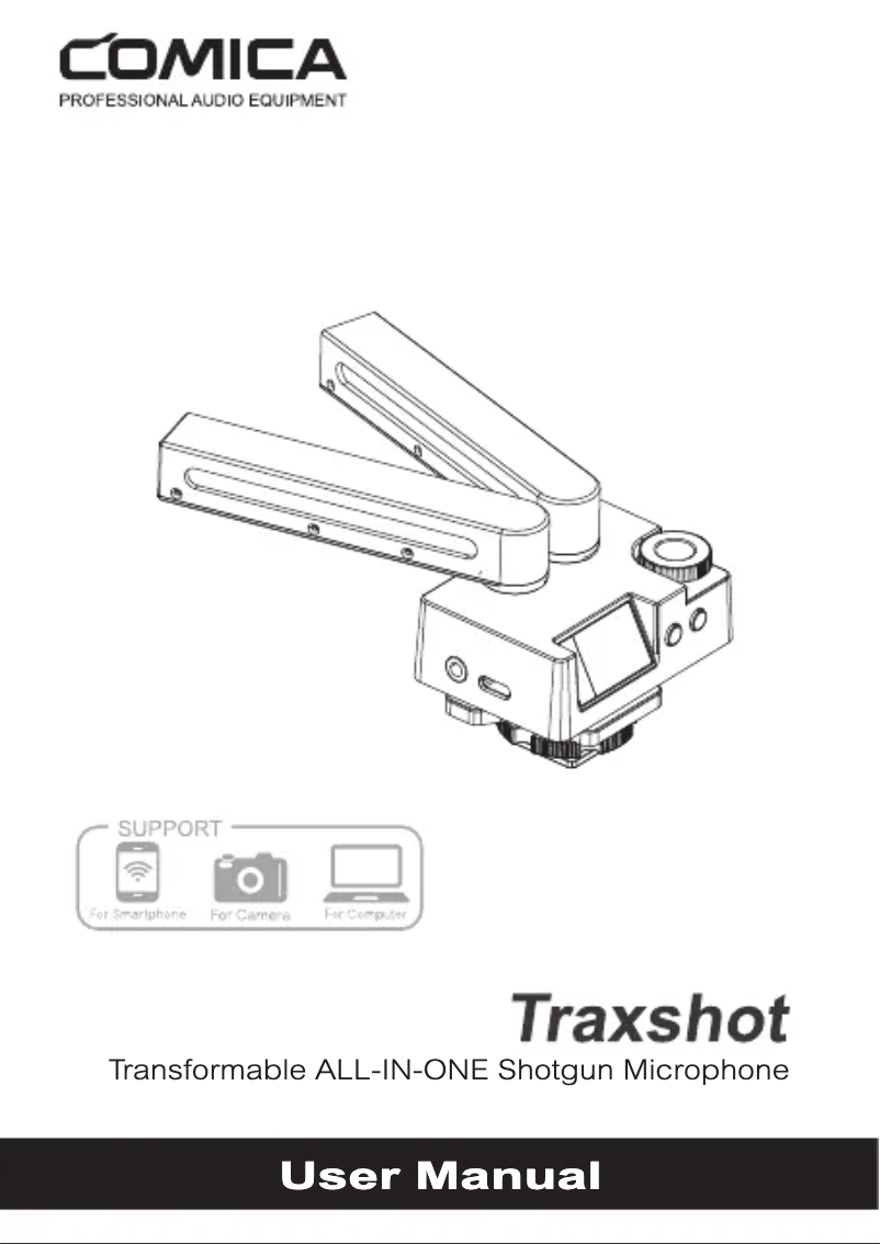 Page 1 de la notice Manuel utilisateur Comica Traxshot