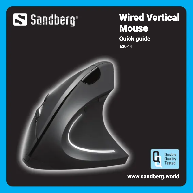 Page 1 of the manual User Manual Sandberg Wired Vertical Mouse 630-14