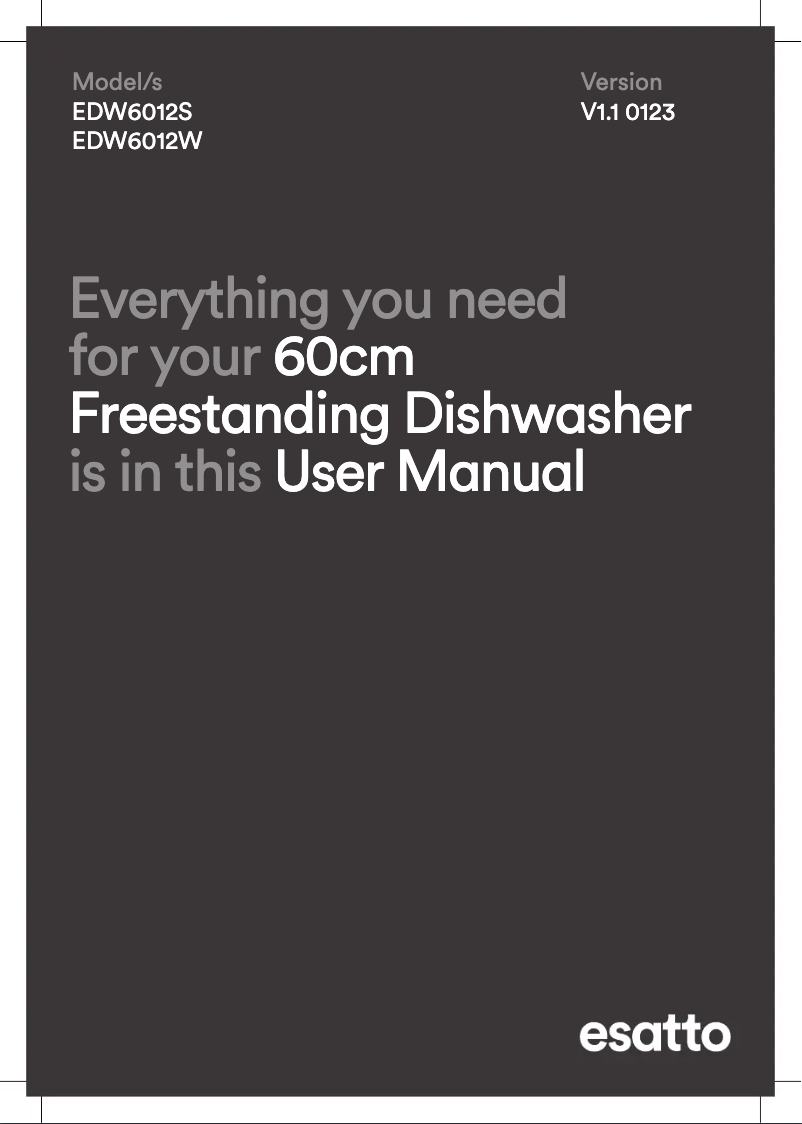 Página 1 del manual Manual de usuario Esatto EDW6012W