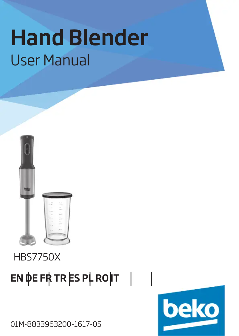 Page n°1 - Manuel utilisateur Beko HBS7750X