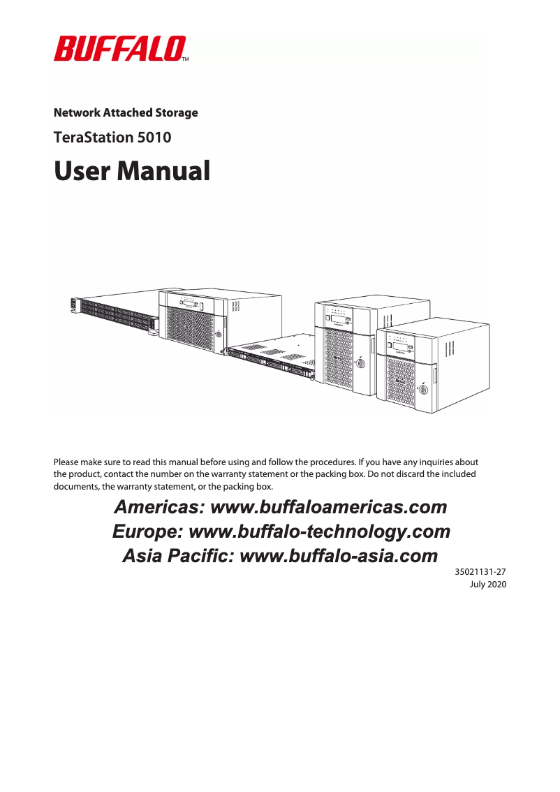 Página 1 del manual Manual de usuario Buffalo TeraStation 51210RH