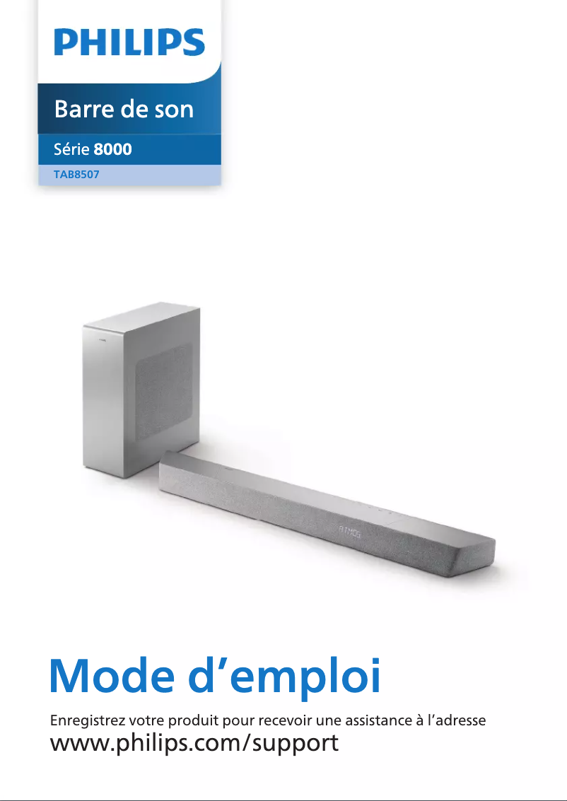 Page 1 de la notice Manuel utilisateur Philips TAB8507