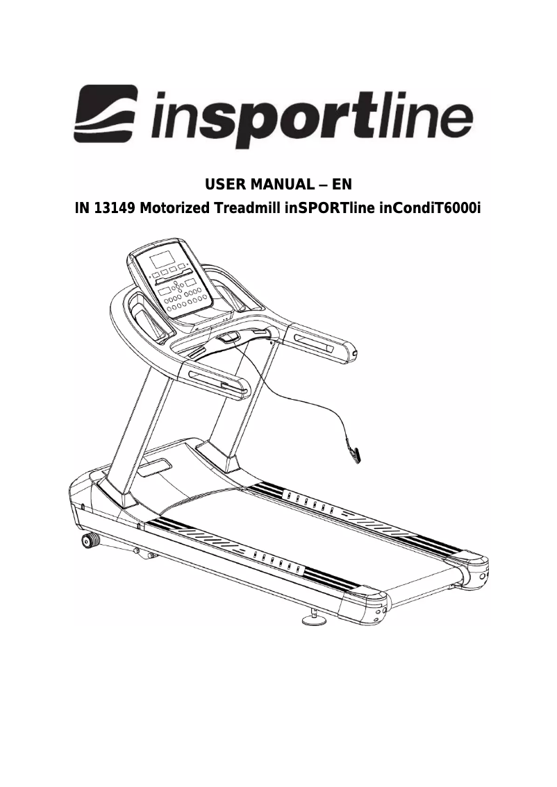 Page 1 de la notice Manuel utilisateur inSPORTline inCondi T6000i treadmill