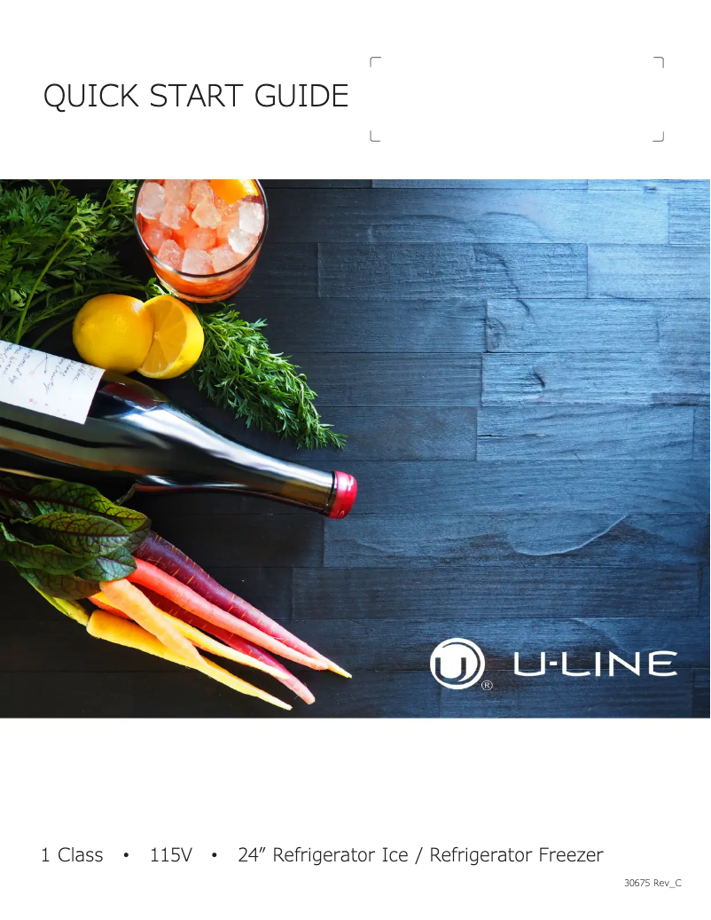 Page 1 de la notice Guide de démarrage rapide U-Line HRI124