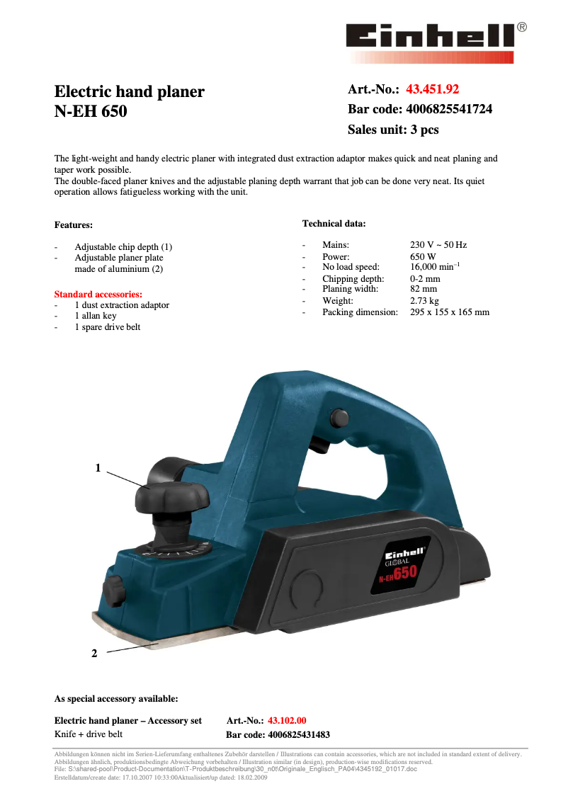 Page 1 de la notice Manuel utilisateur Global N-EH 650