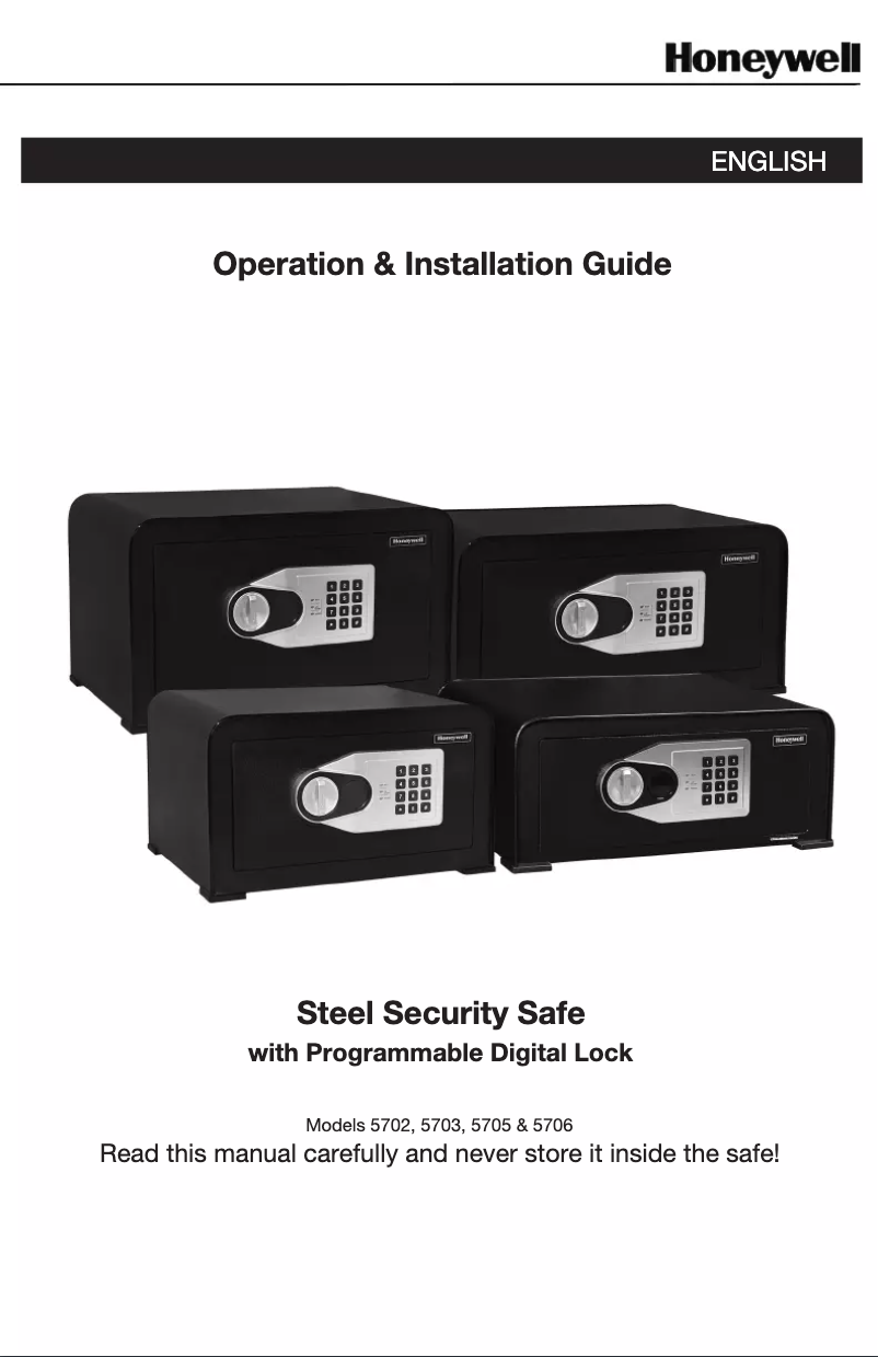 Page 1 de la notice Manuel utilisateur Honeywell 5705