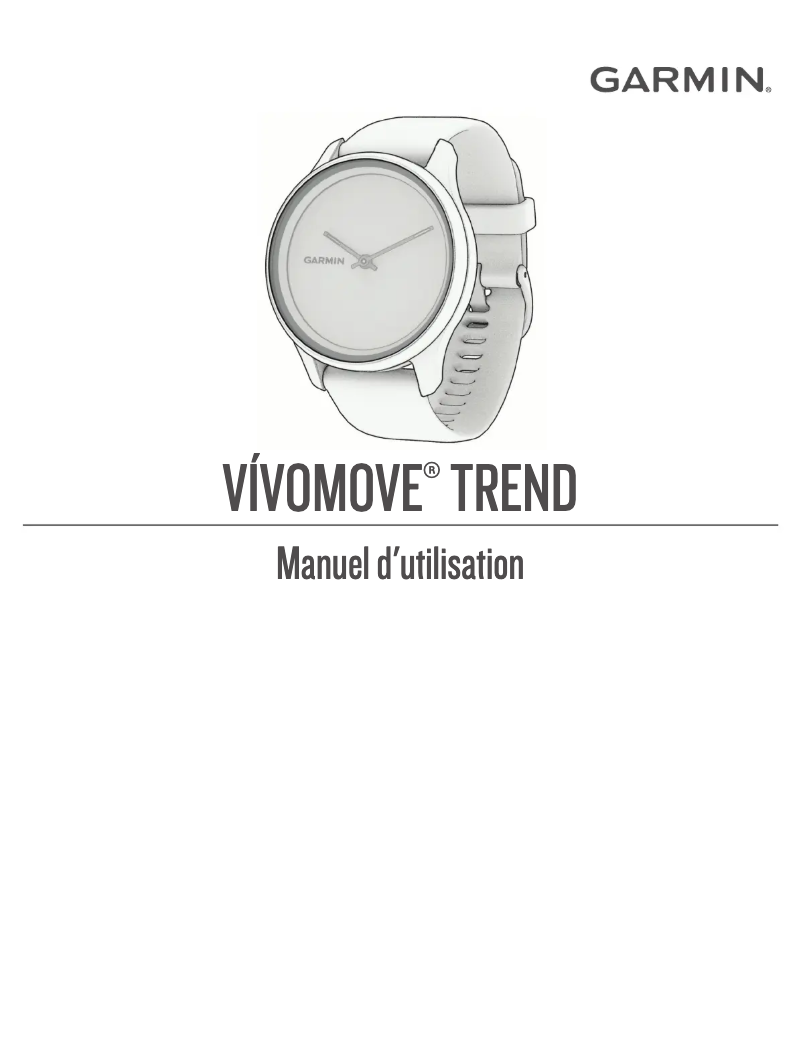 Page 1 de la notice Manuel utilisateur Garmin Vívomove Trend
