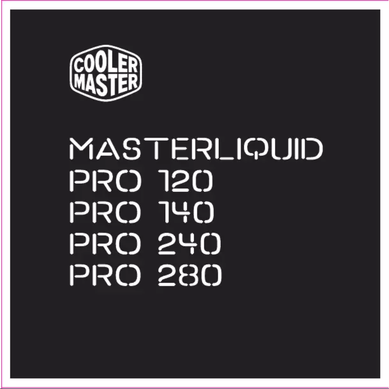 Página 1 del manual Manual de instrucciones Cooler Master MasterLiquid Pro 240