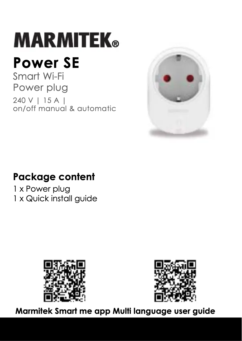 Image de la première page du manuel de l'appareil Power SE