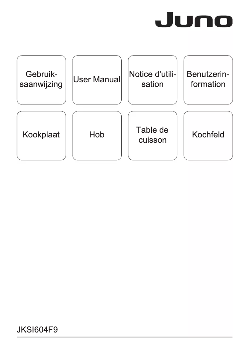 Page 1 de la notice Manuel utilisateur Juno JKSI604F9