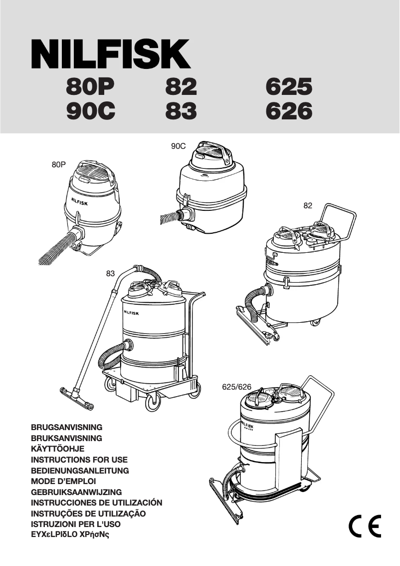 Page 1 de la notice Manuel utilisateur Nilfisk GM625