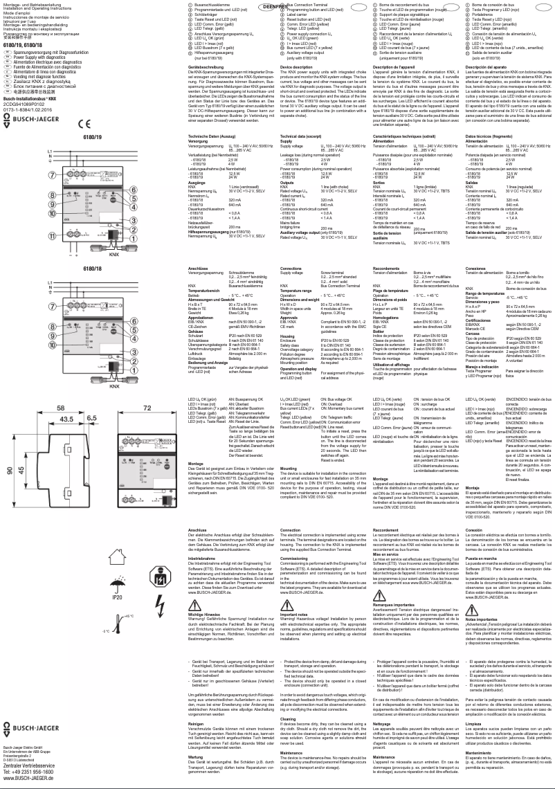 Page 1 de la notice Manuel utilisateur Busch-Jaeger 2CKA006180A0029