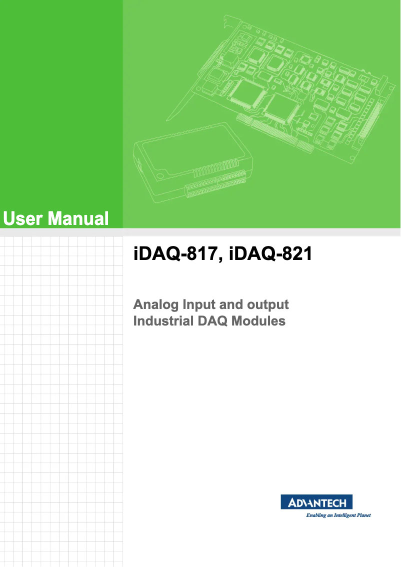 Image de la première page du manuel de l'appareil IDAQ-821-AE