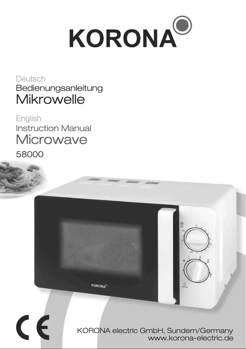 Page n°1 - Manuel utilisateur Korona 58000