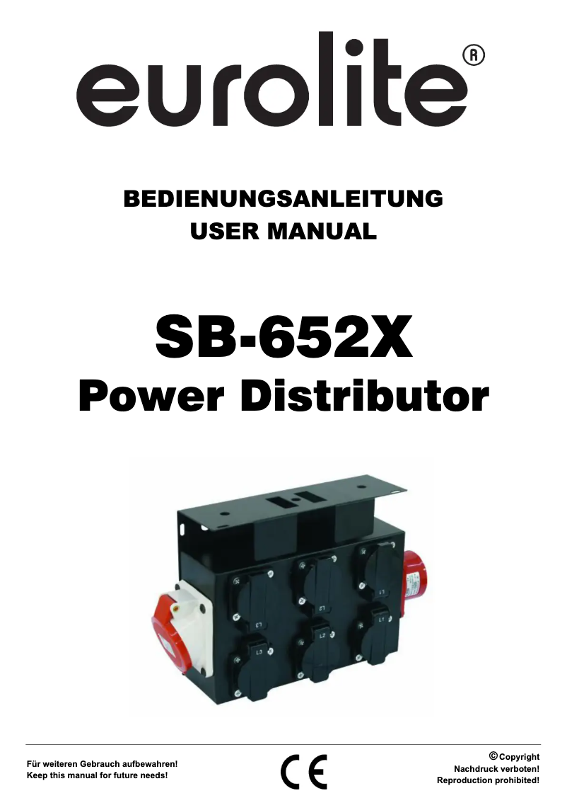 Page 1 de la notice Manuel utilisateur Eurolite SB-652X