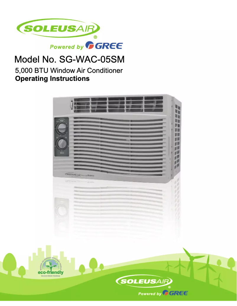 Page 1 de la notice Manuel utilisateur SoleusAir SG-WAC-05SM