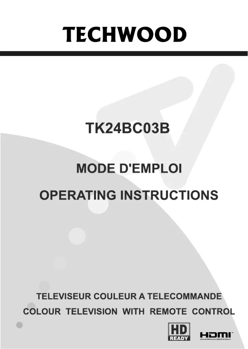 Image de la première page du manuel de l'appareil TK24BC03B