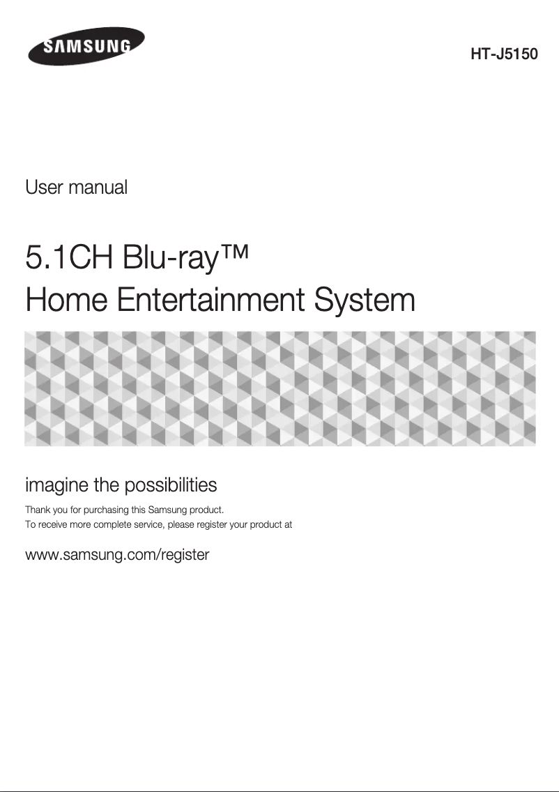 Page n°1 - Manuel utilisateur Samsung HT-J5150